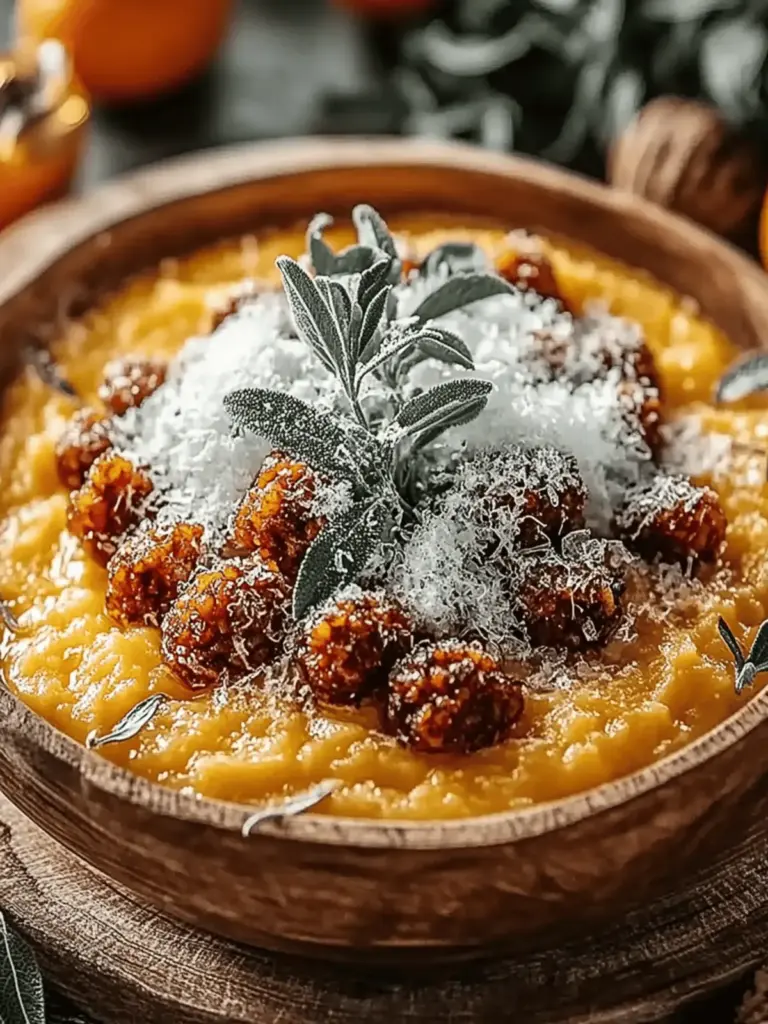 Kürbis-Polenta mit Salbeibutter