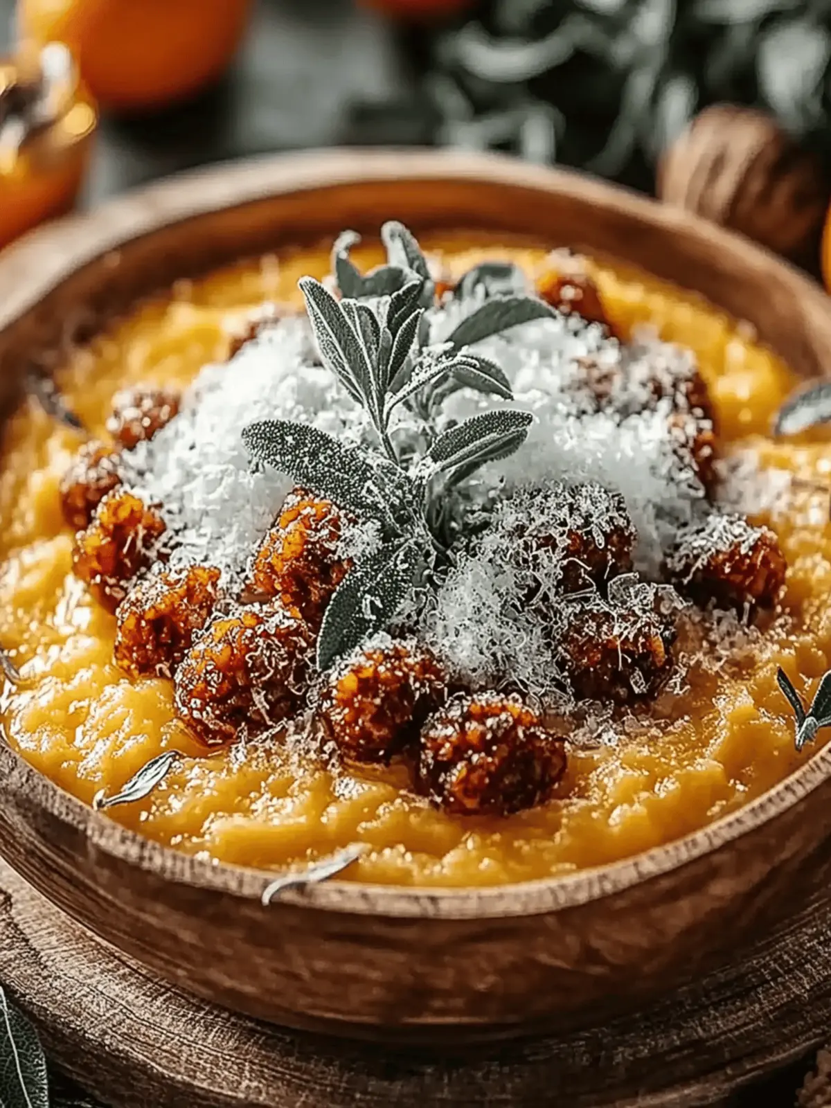 Kürbis-Polenta mit Salbeibutter