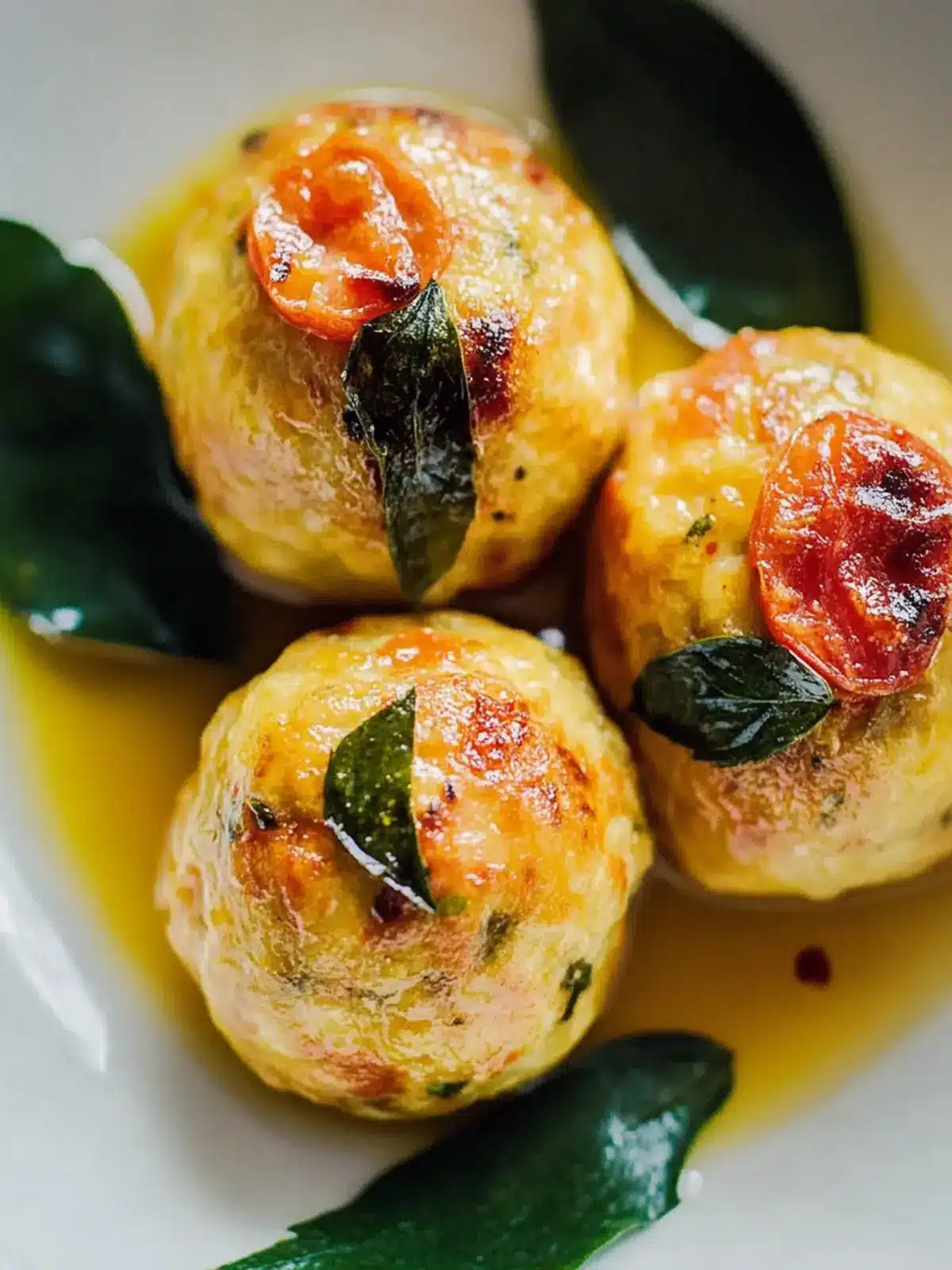 Kürbisknödel mit Salbeibutter