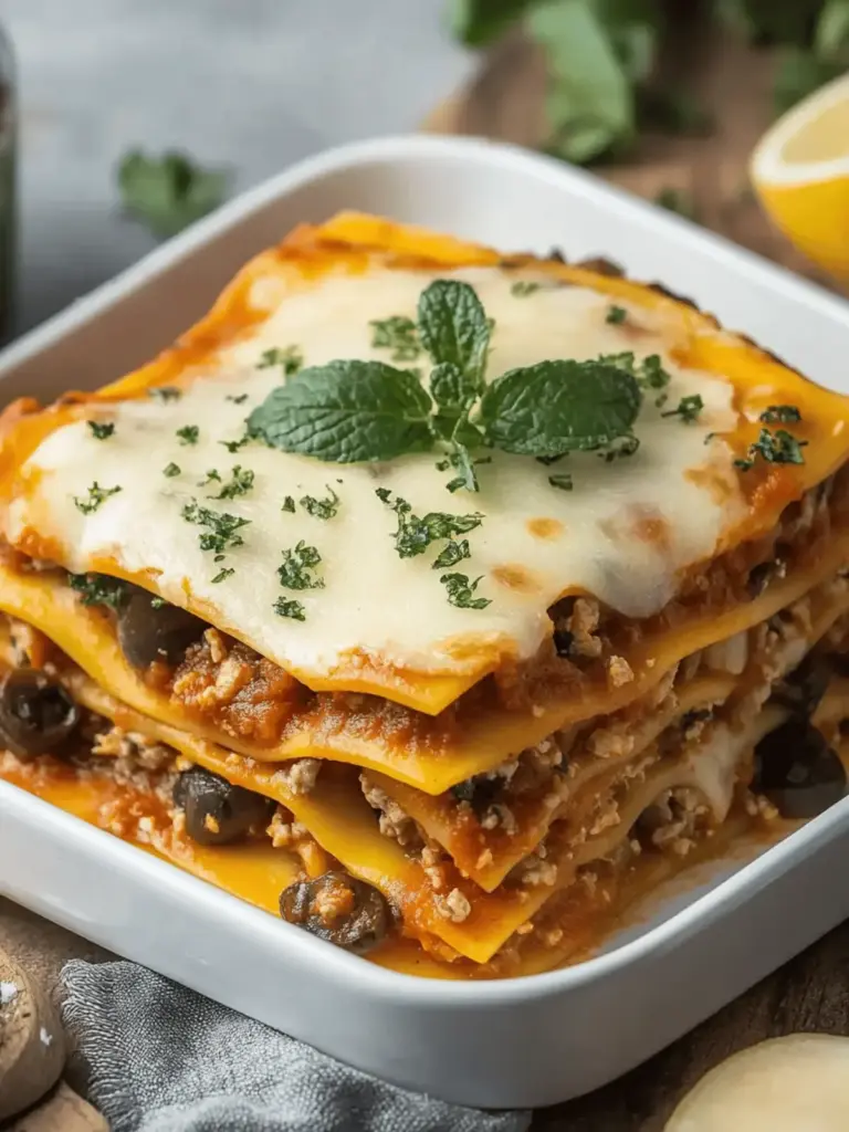 Kürbis-Pilz-Lasagne