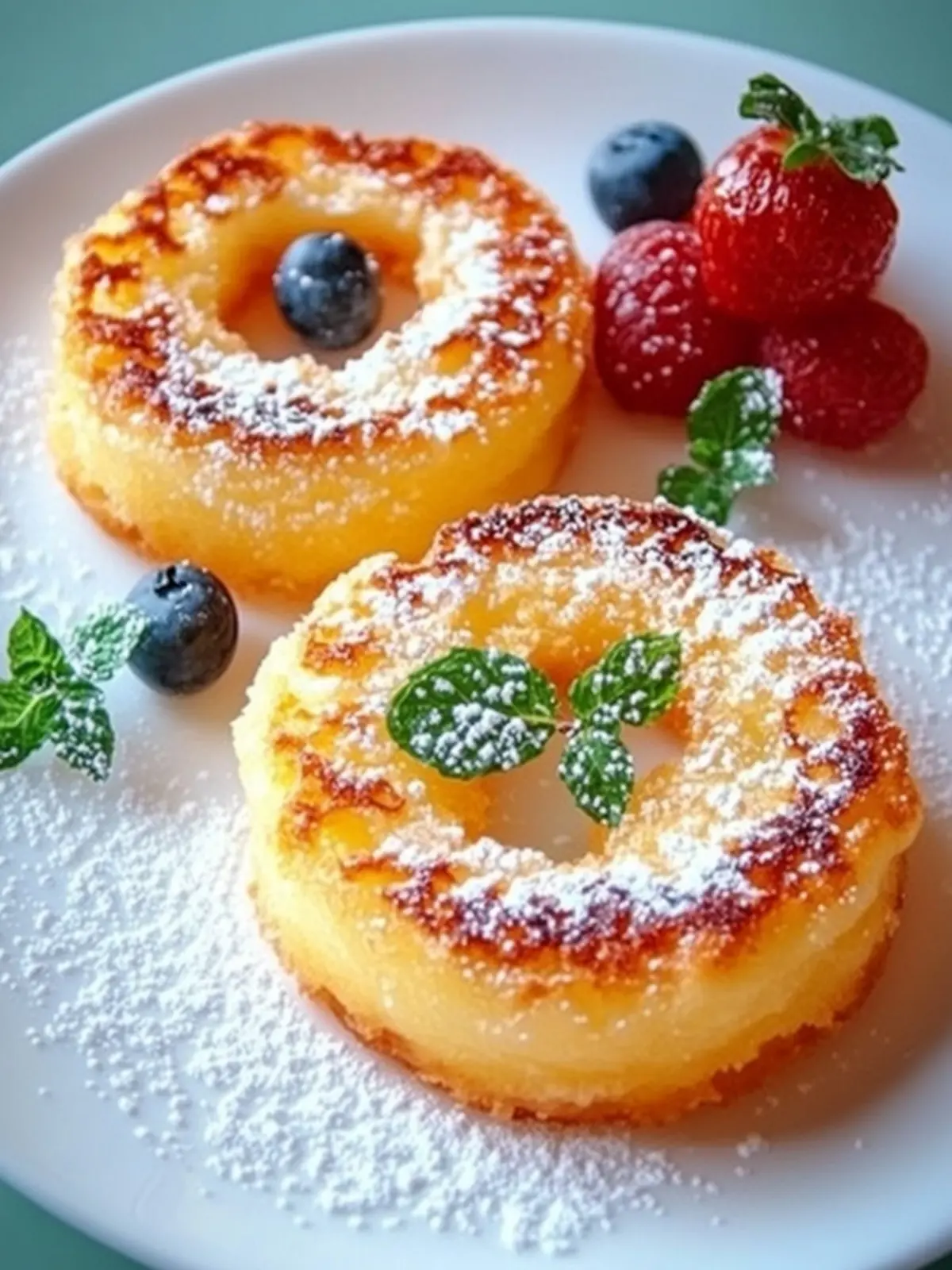 Schnell gebackene Apfelringe