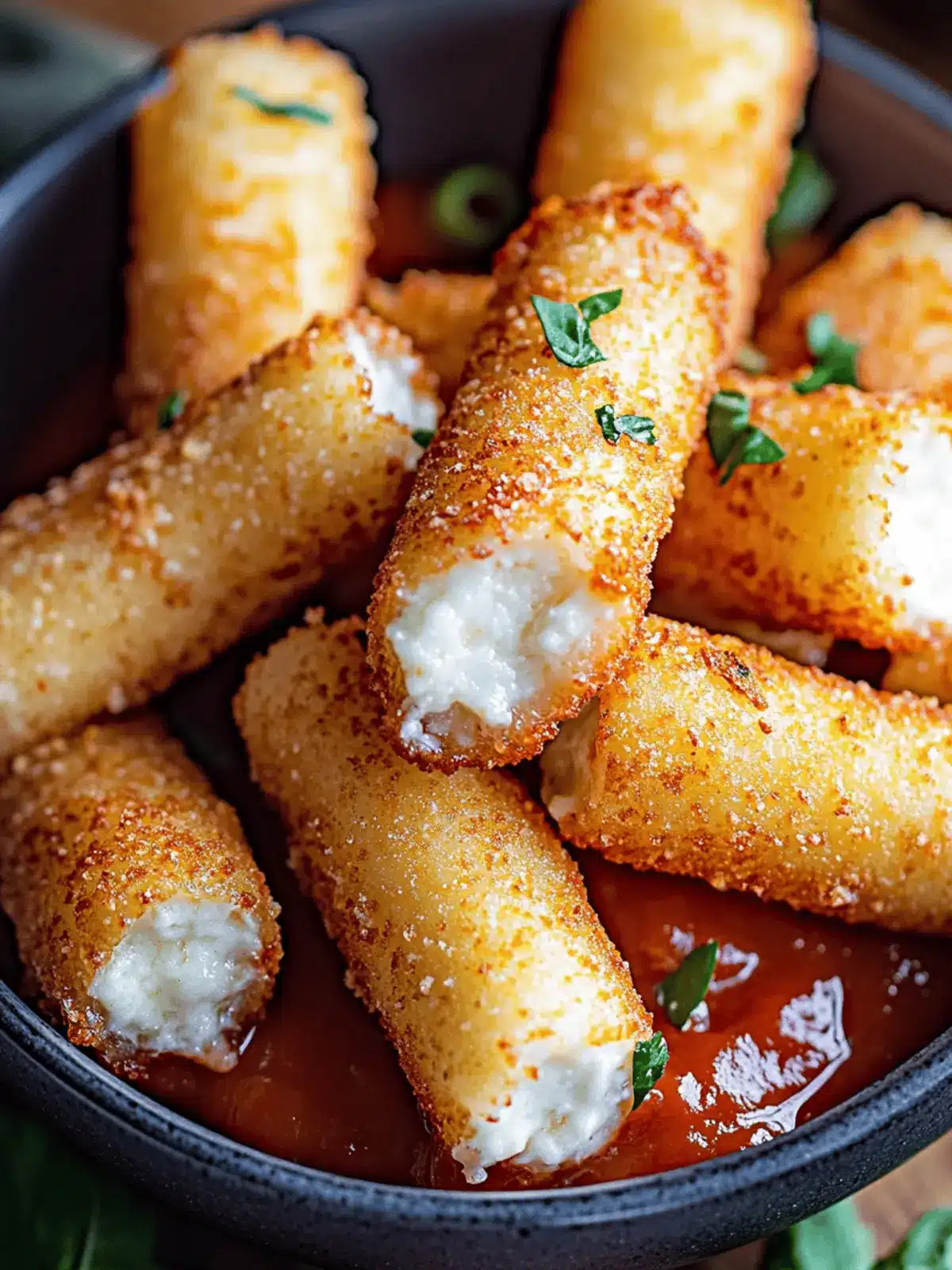 Keto Mozzarella Stäbchen