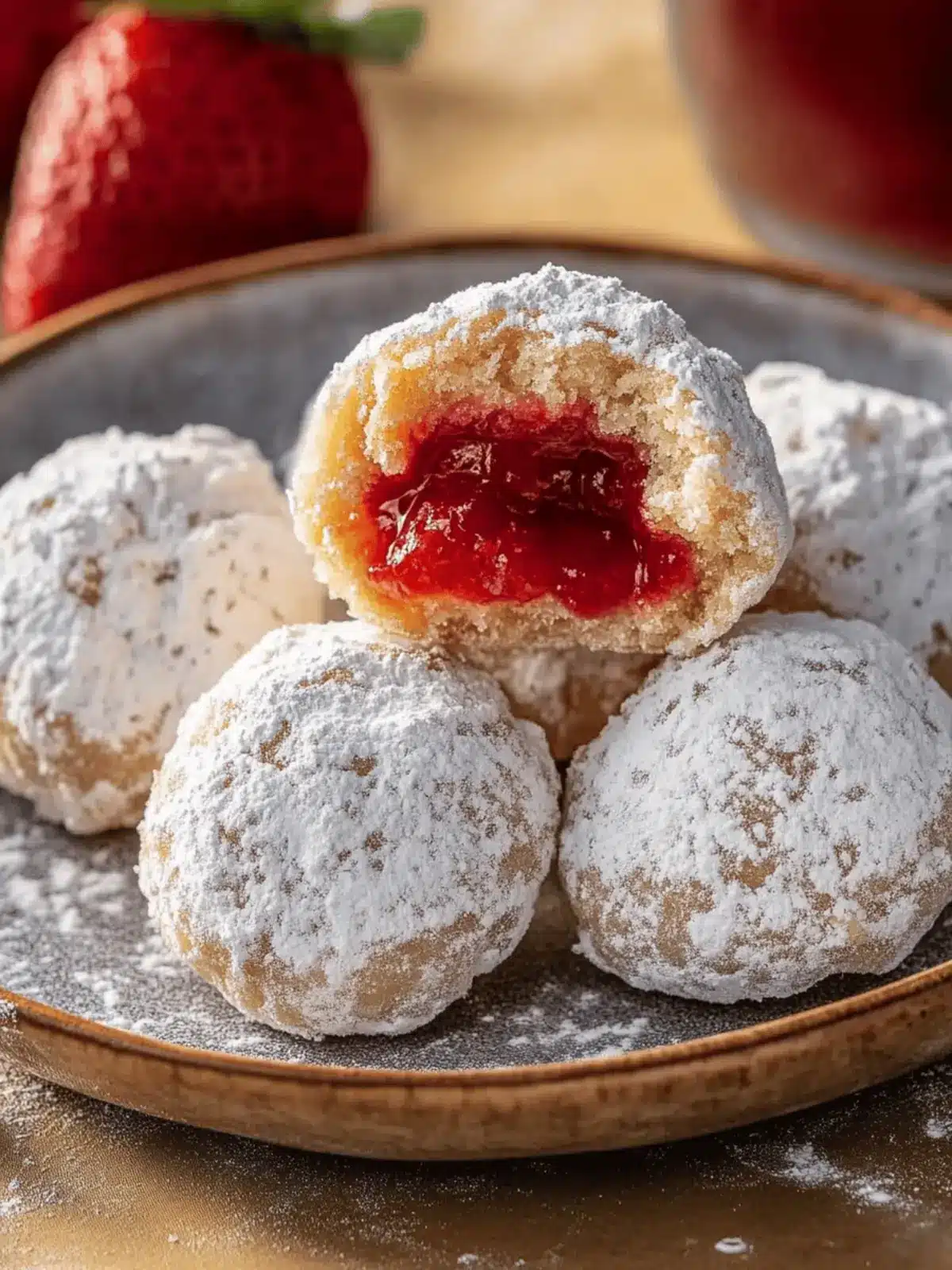 Konfitüre gefüllte Kuchen von einem Backblech