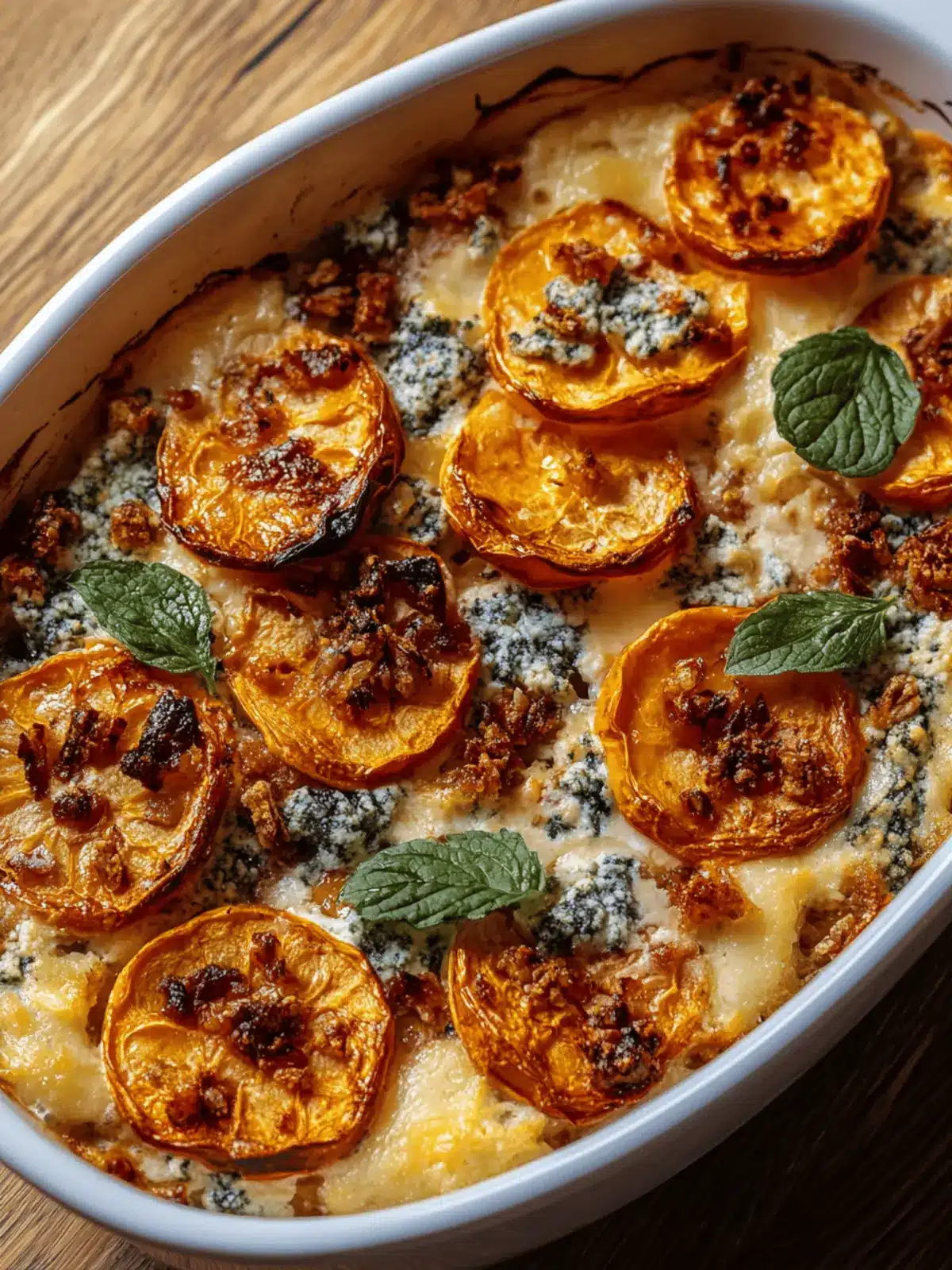 Süßkartoffelgratin mit Feta