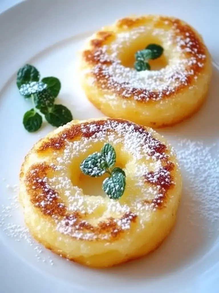 Schnell gebackene Apfelringe