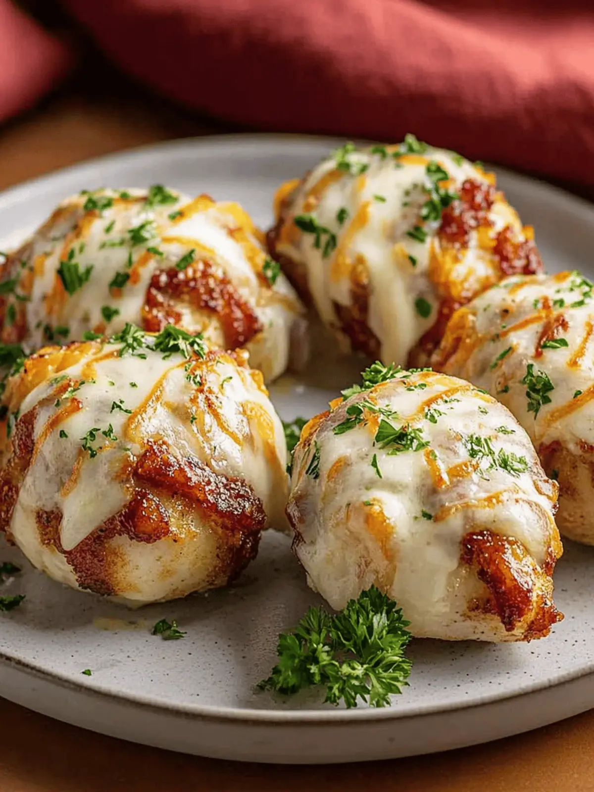 Bacon-umwickeltes gefülltes Hähnchenbrustfilet