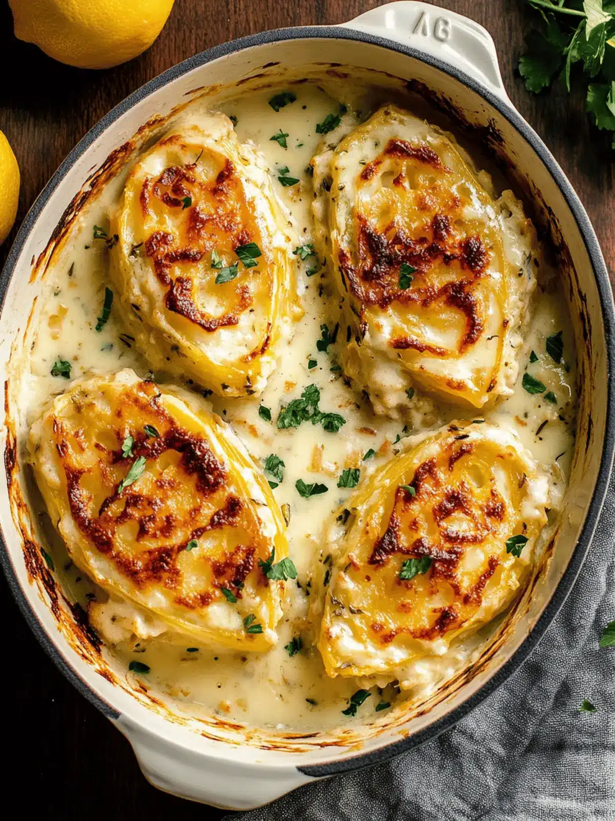 Cremig gebackener Spitzkohl mit Café de Paris Kruste