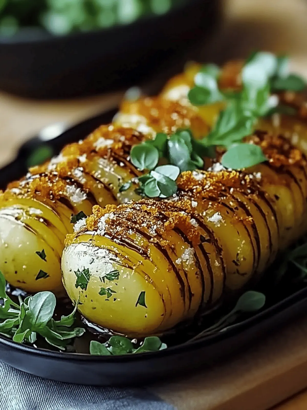 Gegrillte Hasselback-Kartoffeln am Spieß