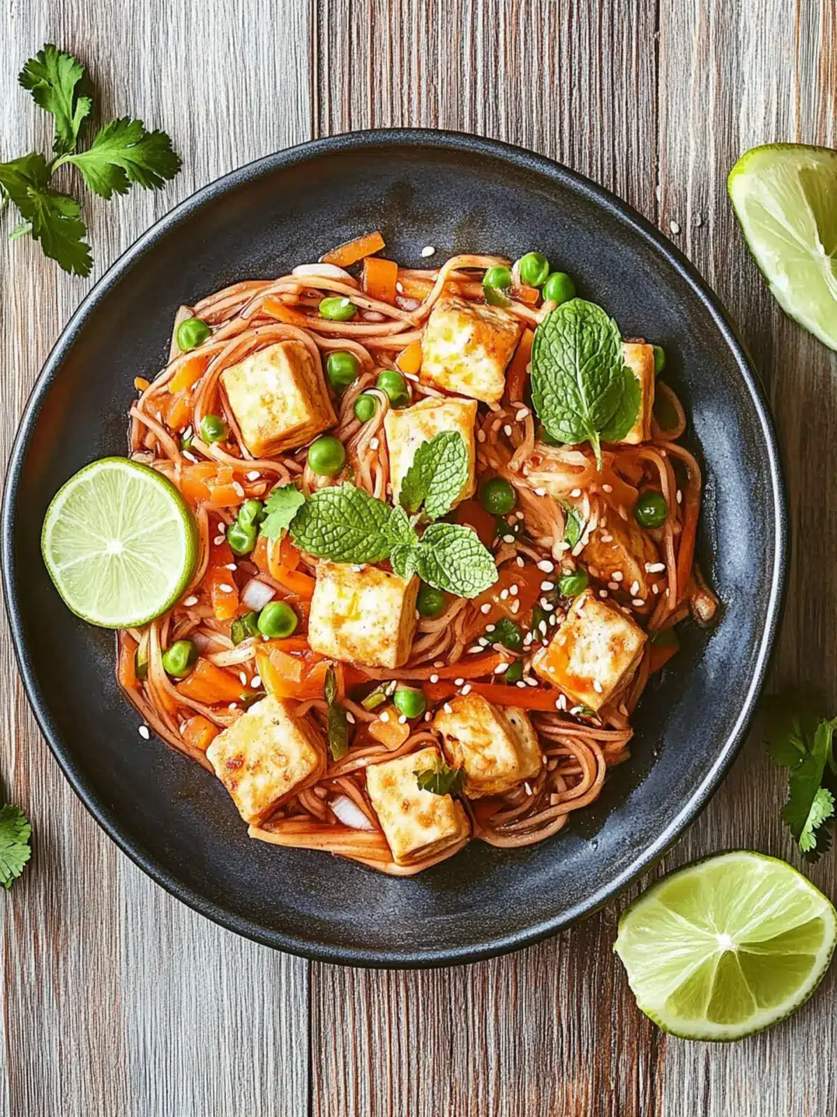 Tofu Pad Thai mit Erdnusssauce