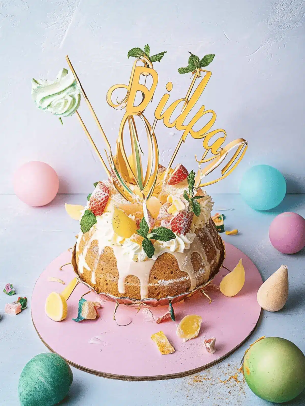 Regenschimmerkuchen für den ersten Schultag