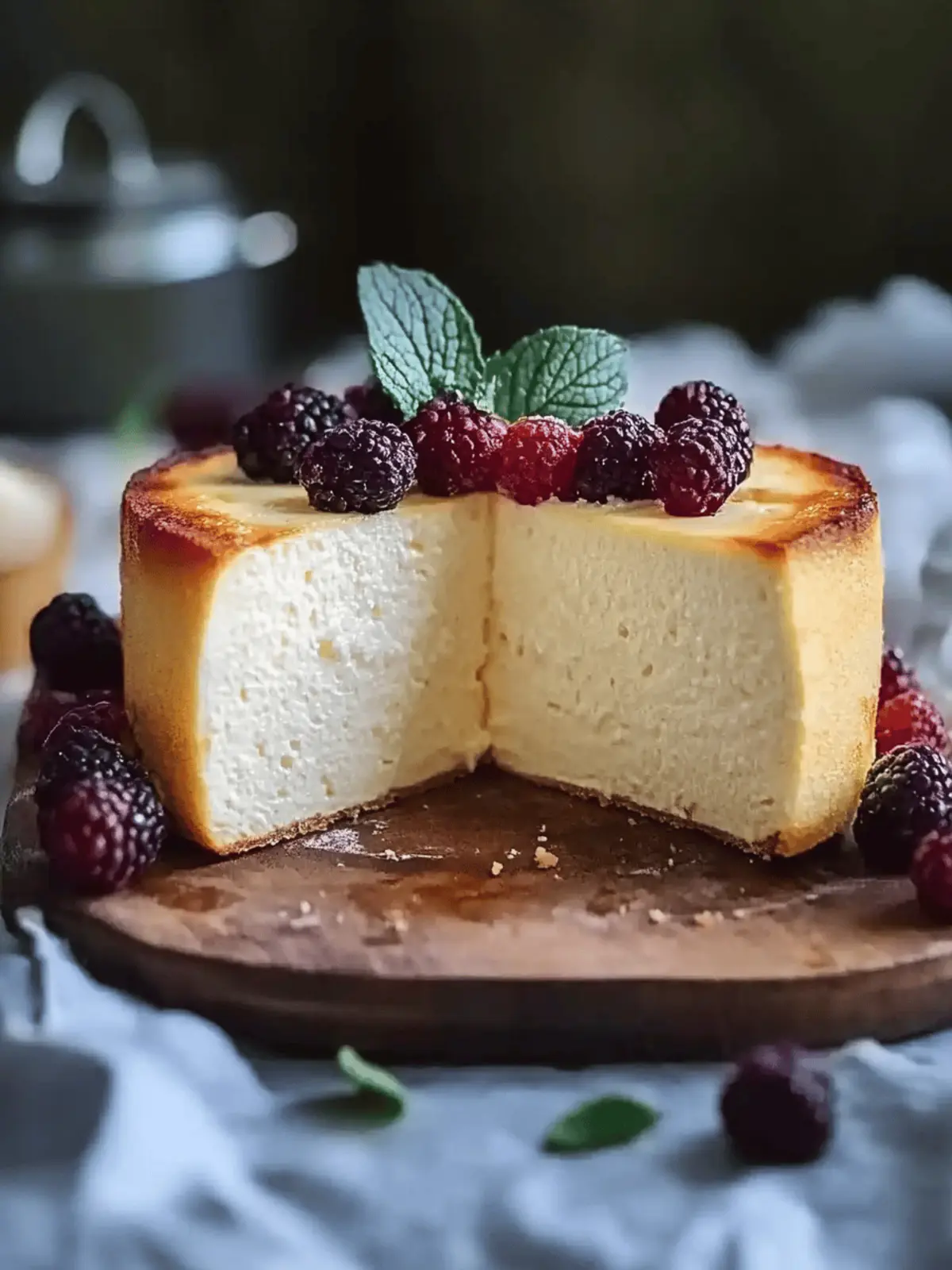 Creamy cheesecake without base