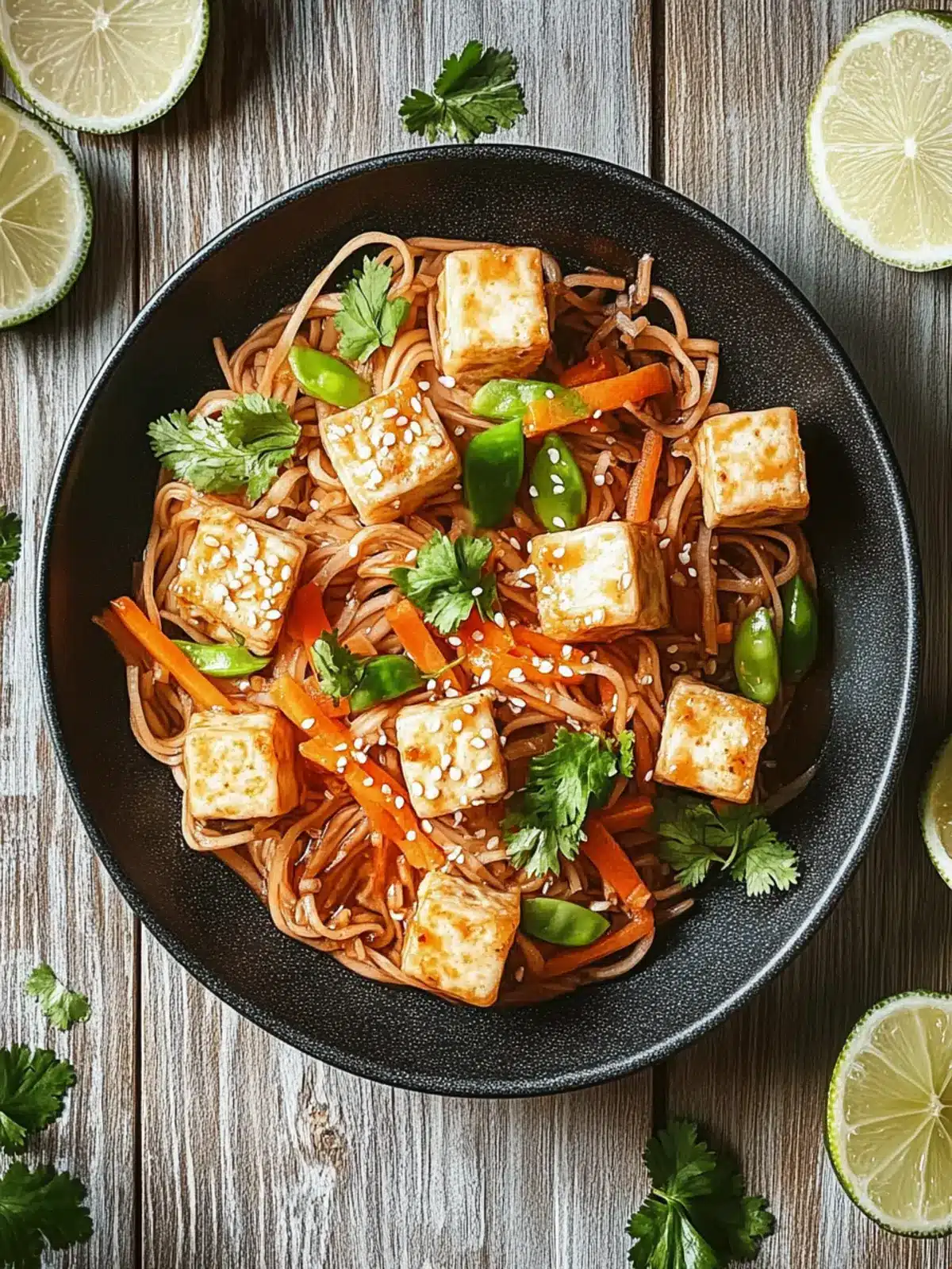 Tofu Pad Thai mit Erdnusssauce