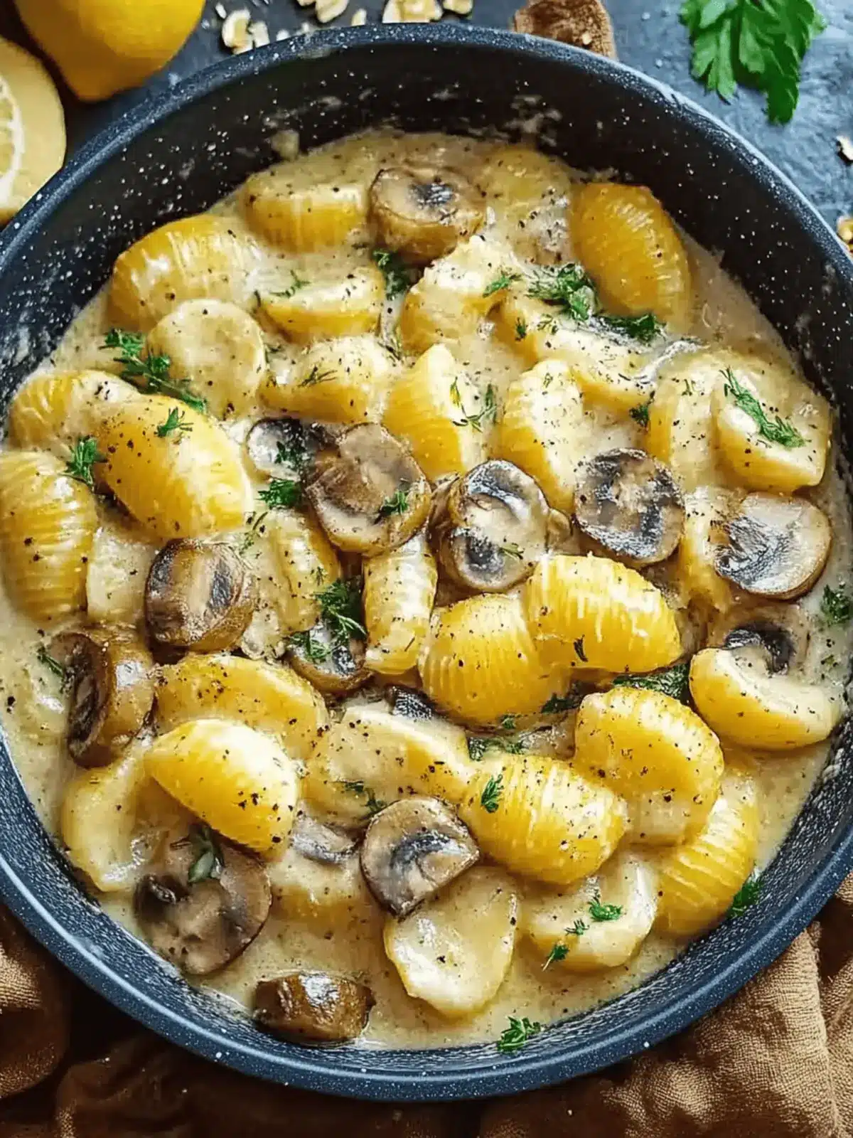 Cremige Gnocchi und Pilz-Pfanne