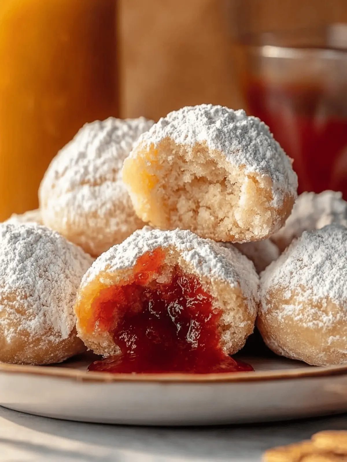 Konfitüre gefüllte Kuchen von einem Backblech