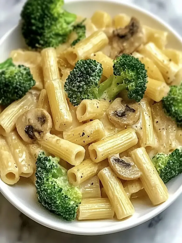 Vegane Pilz- und Brokkoli-Pasta