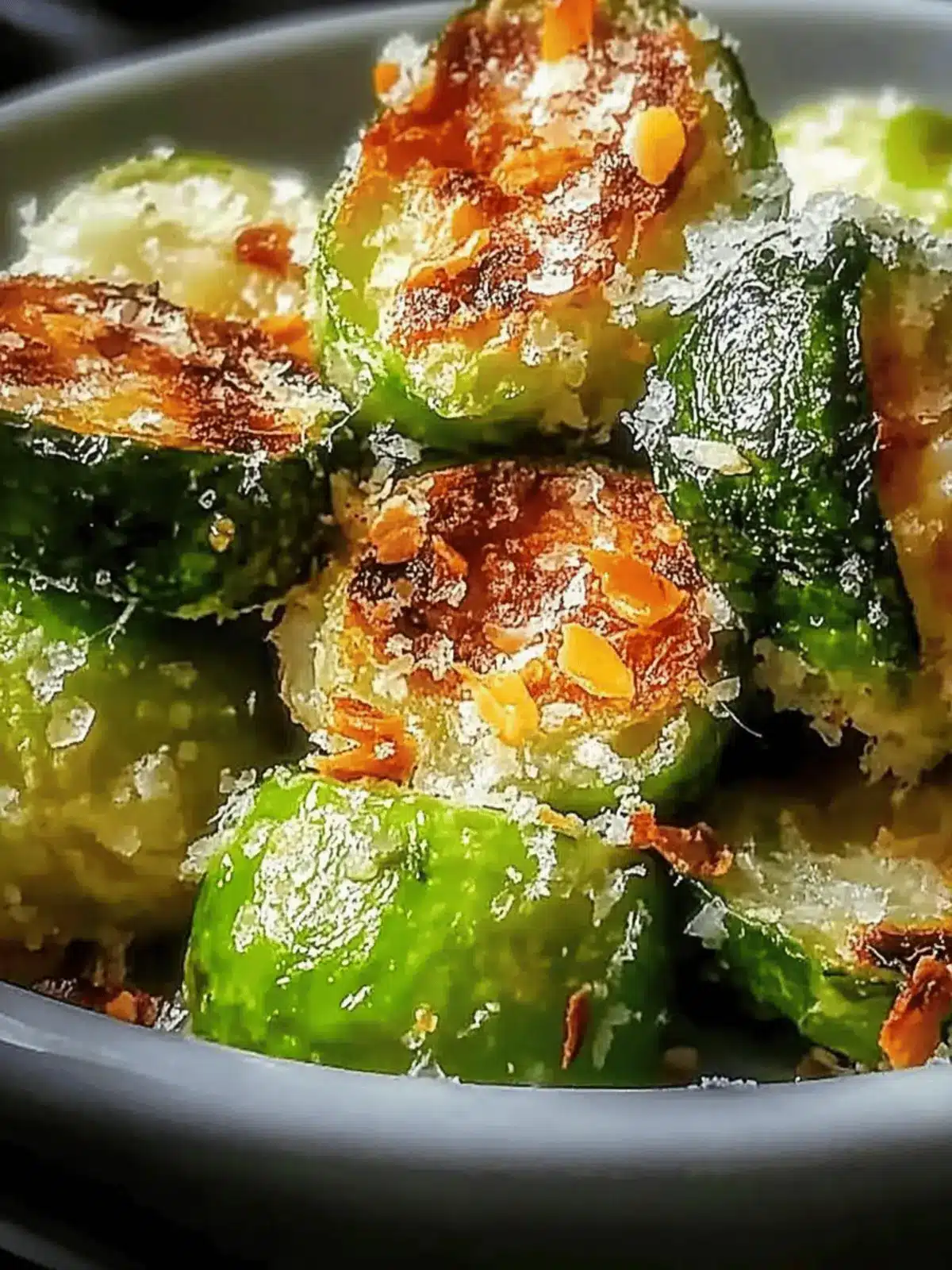 Crispy Garlic Parmesan Brussels Sprouts