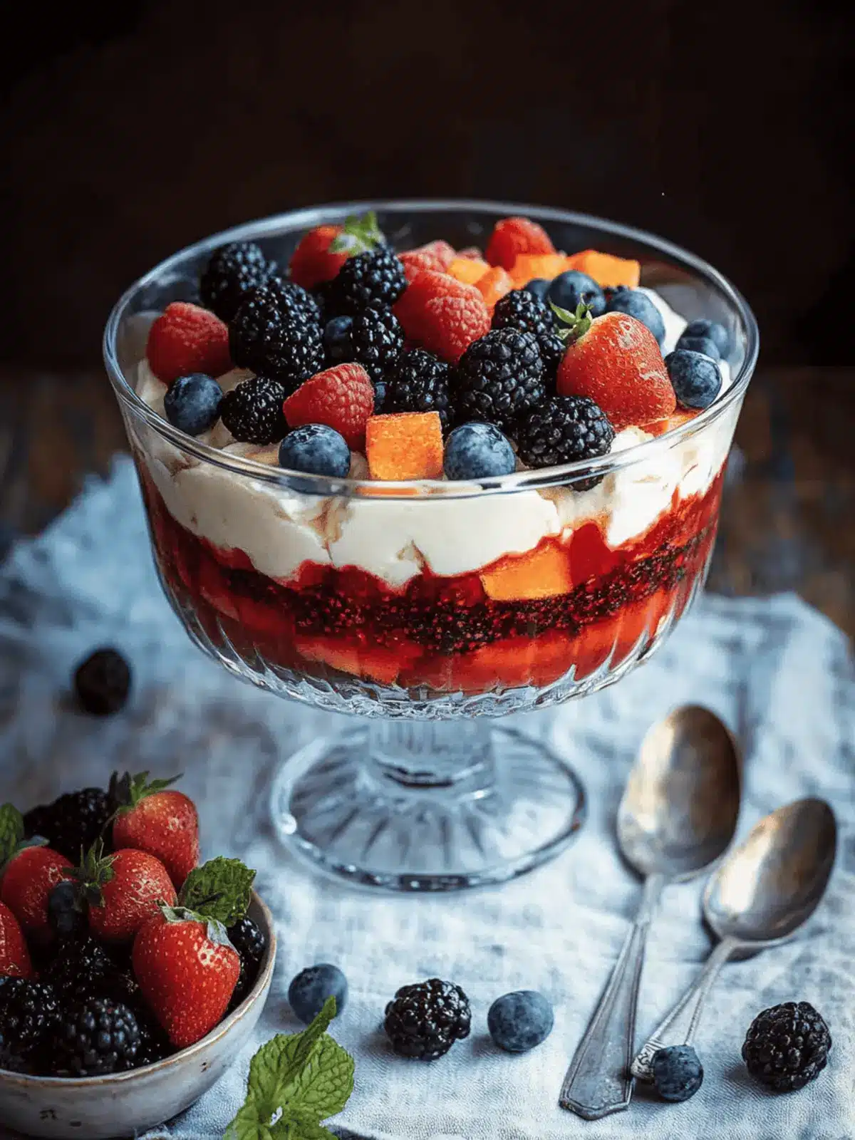 Ein Beeren-Traum in einem Glas